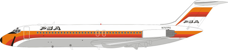 Inflight200 PSA - Pacific Southwest Airlines DC-9-32 N707PS IFDC0PS0219  1:200