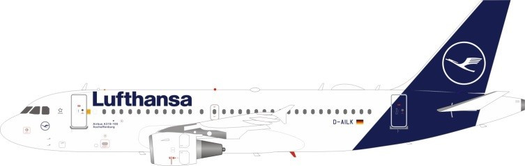 Jfox Lufthansa Airbus A319-114 D-AILK JF-A319-001 1:200
