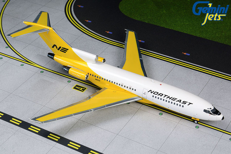 Gemini200 Northeast B727-100 N1632 (Yellowbird livery) G2NEA828 1:200