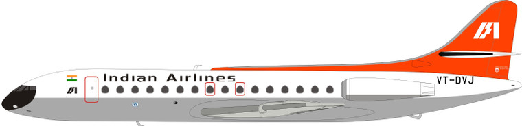 Indian Airlines Sud SE-210 Caravelle VI-N VT-DVJ 1:200