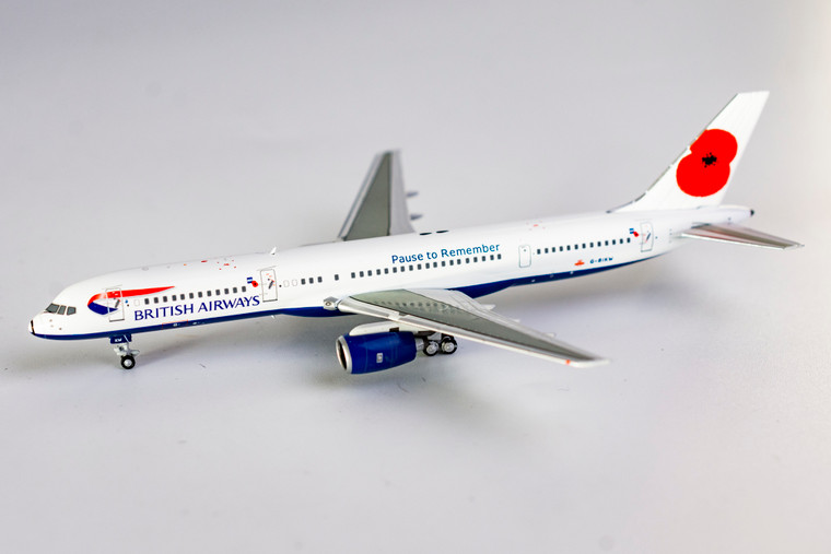 NG Model British Airways 757-200 G-BIKW (Pause To Remember - Poppy) 53128 1:400