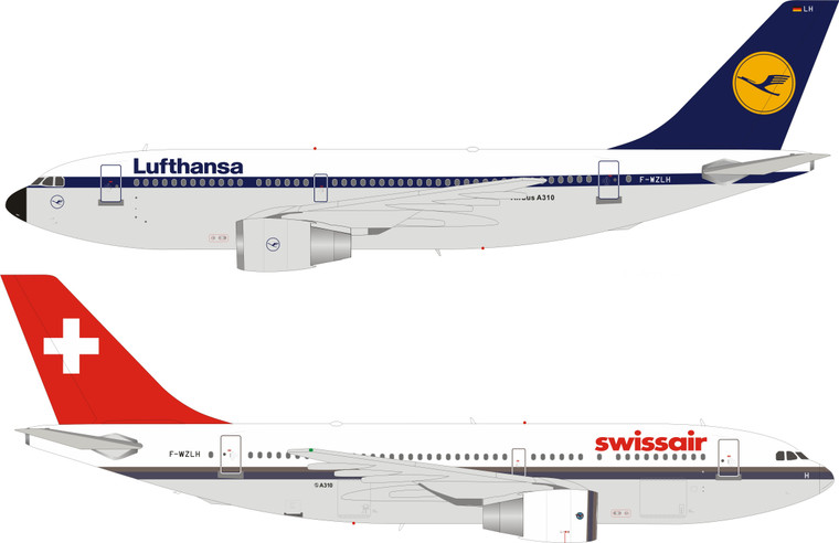 B-Models Lufthansa / Swissair Airbus A310-221 F-WZLH B-310-DEMO 1:200