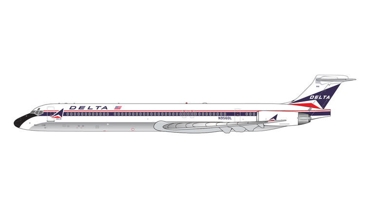 SkyJets400 Delta DC-8-51 限定版 シリアルナンバー付き Gemini Jets Delta MD-88 N956DL (widget livery) GJDAL548 1:400