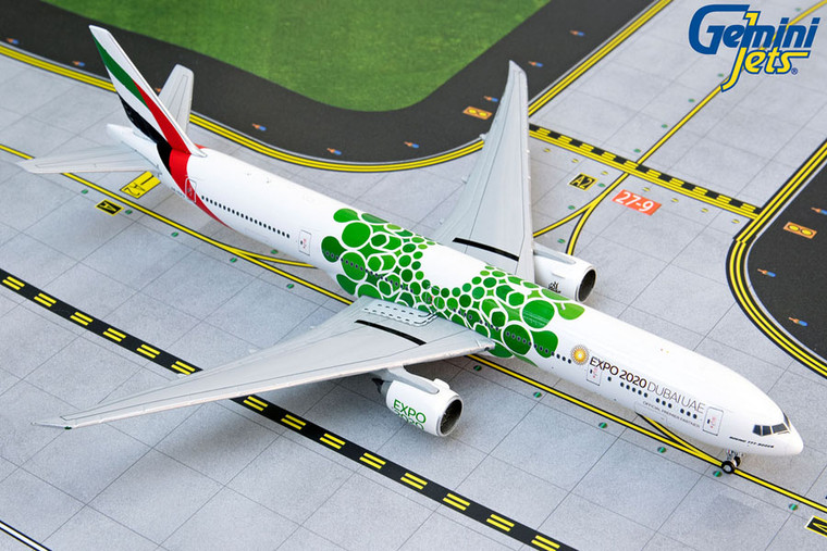 Gemini Jets Emirates B777-300ER A6-EPU (green Expo 2020 livery) GJUAE1817 1:400