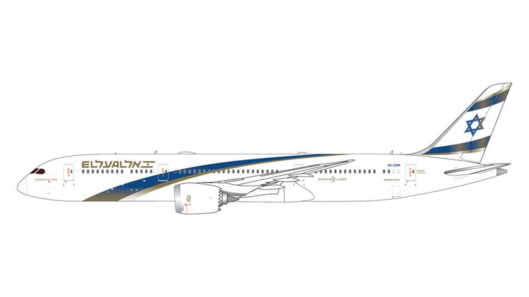 Gemini Jets El Al Israel B787-9 (Jerusalem of Gold) GJELY1904 1:400
