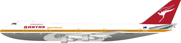 Inflight200 Qantas VH-EBA Boeing 747-238B with stand and collectors coin IF742QFA1ST747P 1:200