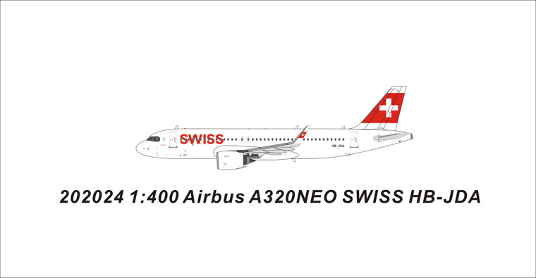 Panda Models Swiss A320Neo HB-JDA 202024 1:400