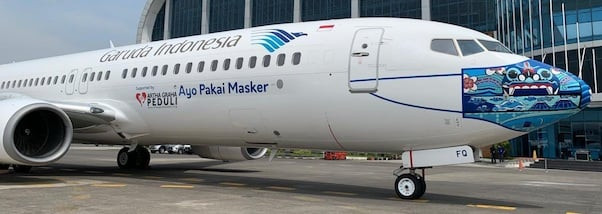JC Wings GARUDA INDONESIA B737-800(W) (AYO PAKAI MASKER) PK-GFQ LH2GIA257 1:200
