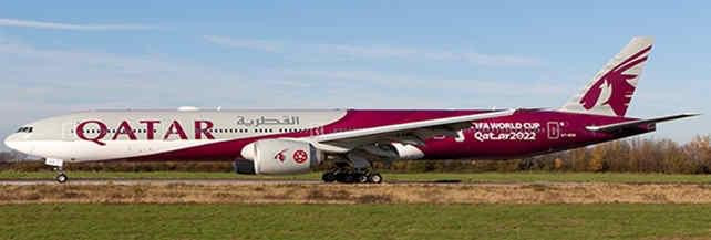 JC Wings QATAR AIRWAYS B777-300ER (FIFA WORLD CUP QATAR 2022) A7-BEB JC4QTR489 1:400