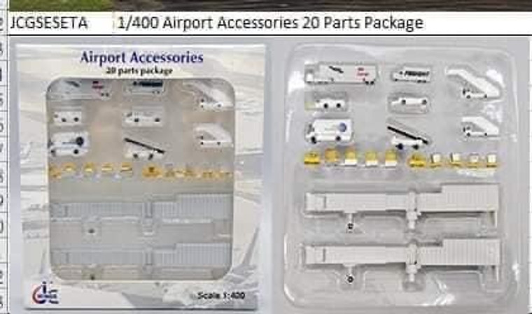 JC Wings 1/400 AIRPORT ACCESSORIES (20PCS PER PACKAGE) JC4GSESETA 1:400