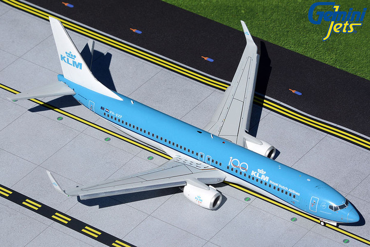 Gemini200 KLM B737-900 KLM 100 titles w/ flaps down PH-BXP G2KLM924F 1:200