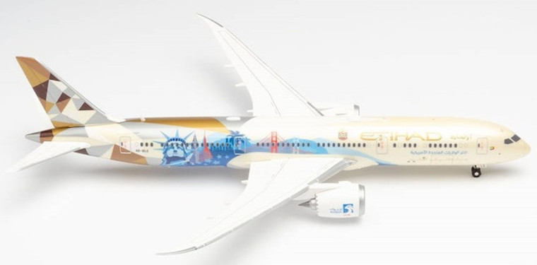 HERPA ETIHAD 787-9 CHOOSE THE USA REG#A6-BLE HE571340  1:200