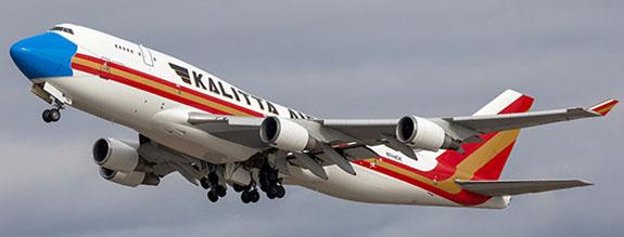 JC Wings Kalitta Air Boeing 747-400(BCF) N744CK (Mask livery) Flaps Down JC2CKS0120A 1:200