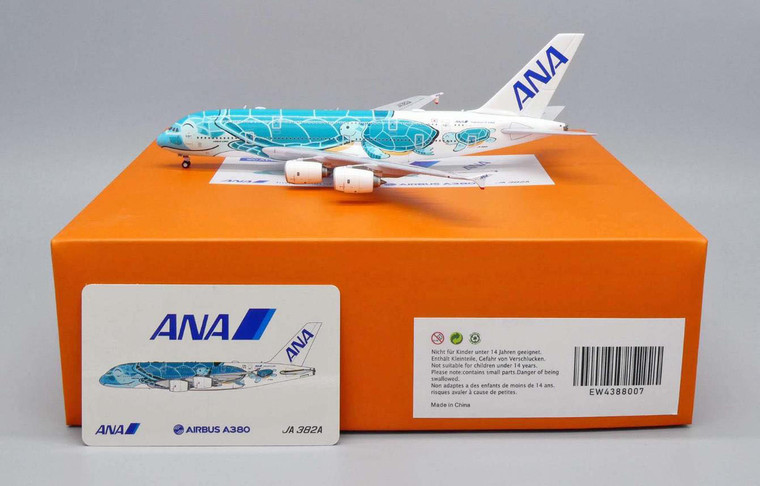 JC Wings ANA Airbus A380 JA382A “Flying Honu - Kai Livery” EW4388007 1:400