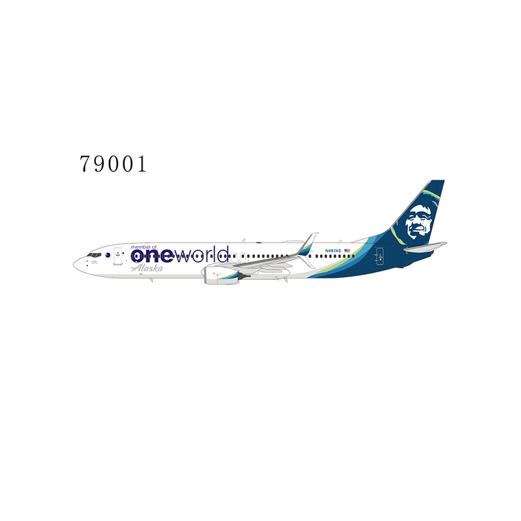 NG Model Alaska Airlines One World (new moulds) 737-900ER/w N487AS 79001 1:400