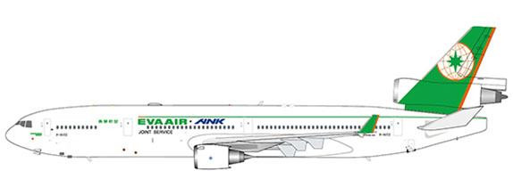 JC Wings EVA Air McDonnell Douglas MD-11 B-16102 "ANK Joint Service" JC4EVA191 1:400