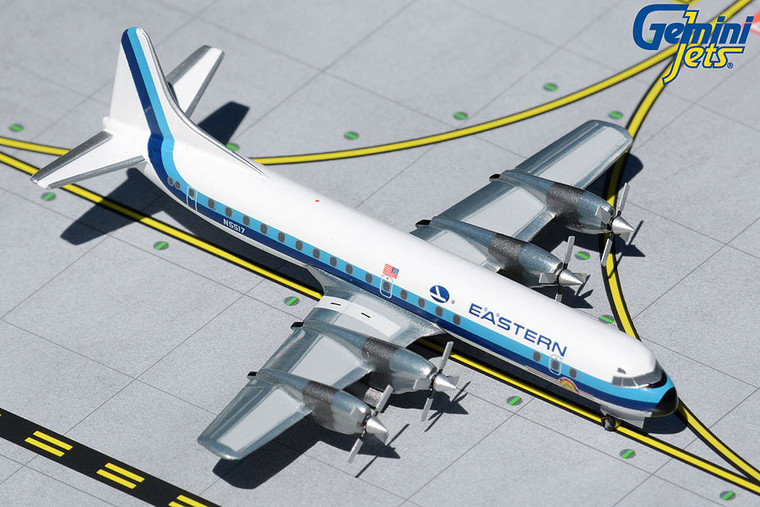 Gemini Jets Eastern Air Lines L-188 Electra hockey stick livery, polished belly N5517 GJEAL373 1:400