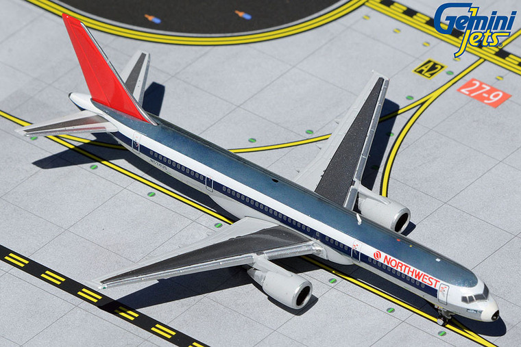 Gemini Jets Northwest Airlines B757-200 polished 1980s livery N534US GJNWA1980 1:400