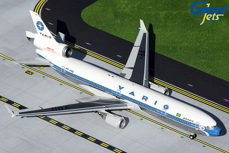 Gemini200 VARIG MD-11 PP-VOQ (1990s delivery livery; polished belly) G2VRG1007​ 1:200