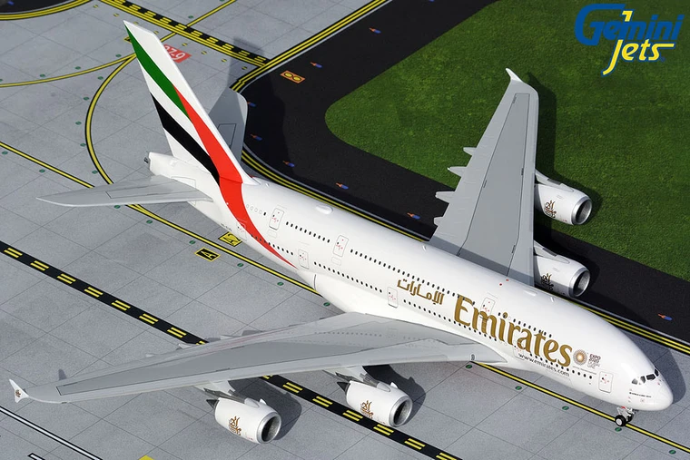 Gemini200 Emirates A380 w/ small Expo logo A6-EUD G2UAE1045 1:200
