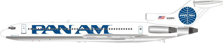 B-Models/Inflight200 Pan Am Boeing 727-200 N368PA with stand and