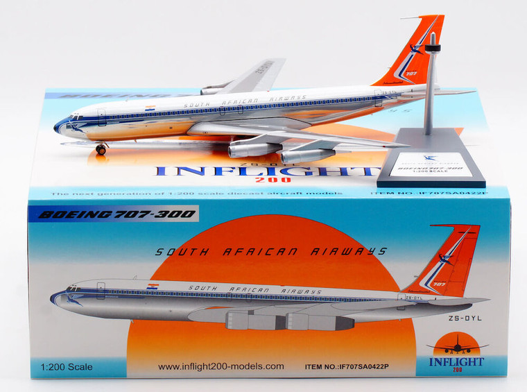 Inflight200 South African Airways Boeing 707-300 ZS-DYL Polished