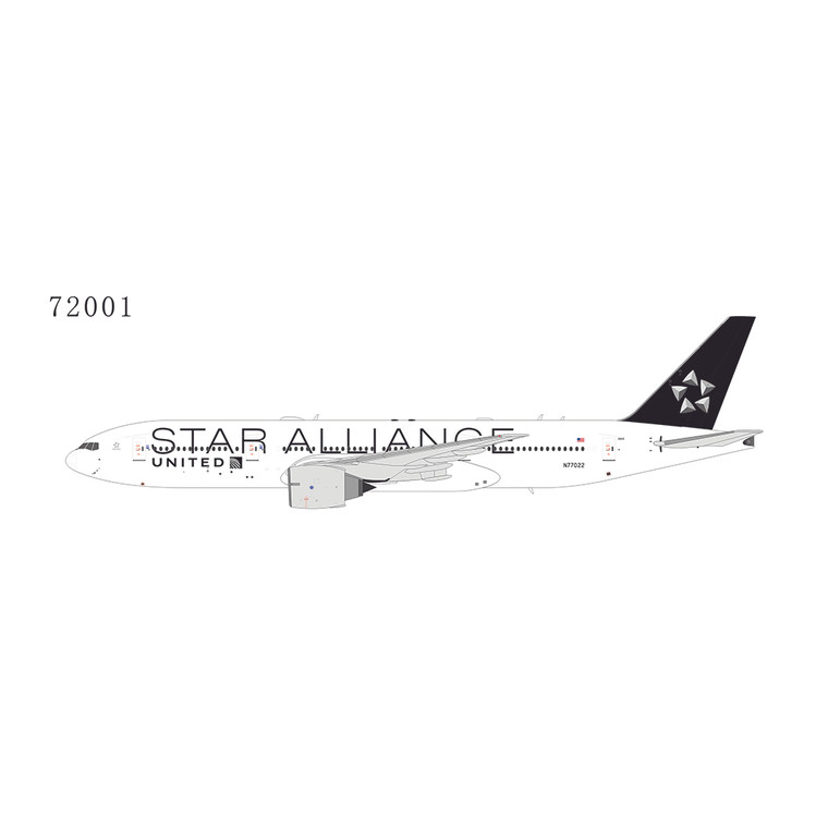 NG Model United Airlines Star Alliance 777-200ER N77022 72001 1:400