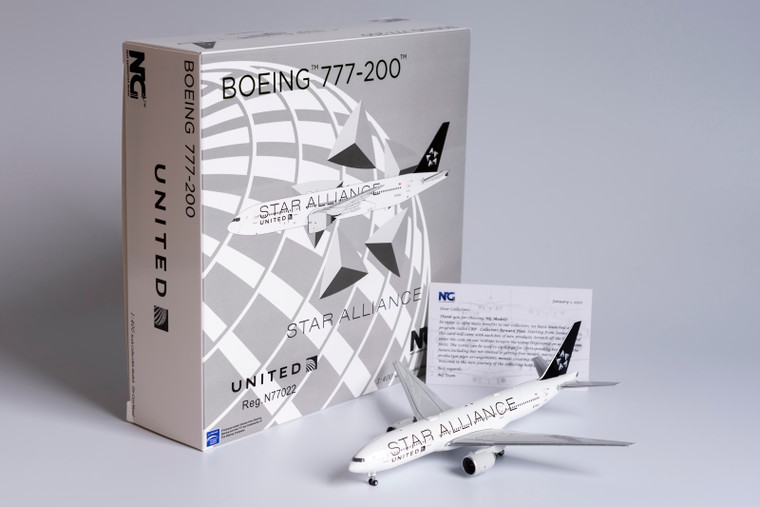 航空機・ヘリコプター Boeing 777-200 STAR ALLIANCE 1:400 NG Model United Airlines Star Alliance 777-200ER N77022 72001 1:400