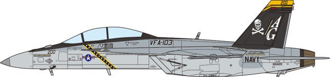 JC Wings F/A-18F Super Hornet U.S. NAVY VFA-103 Jolly Rogers Operation Inherent Resolve 2016 JCW-72-F18-013 1:72