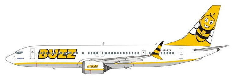 Phoenix Model Buzz Boeing 737Max8 SP-RZA Bee Livery 11746 1:400