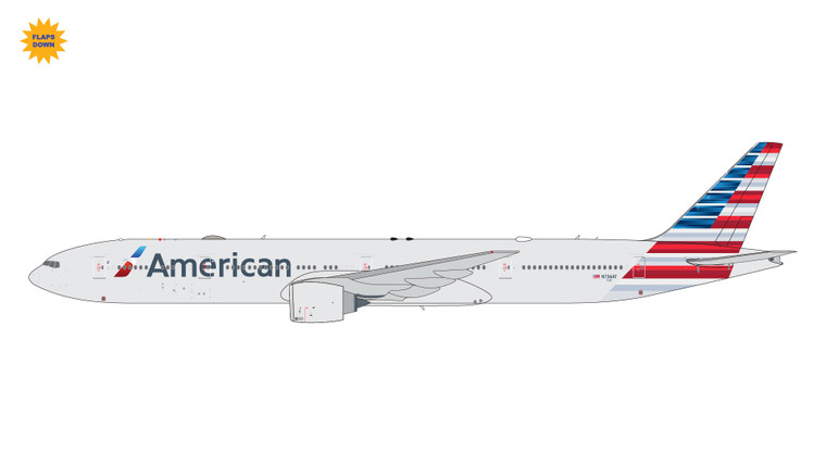 Gemini Jets American Airlines B777-300ER flaps down N736AT