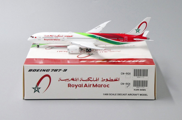 JC Wings Royal Air Maroc B787-9 CN-RGX (Flaps Down) JC4RAM172A 1:400