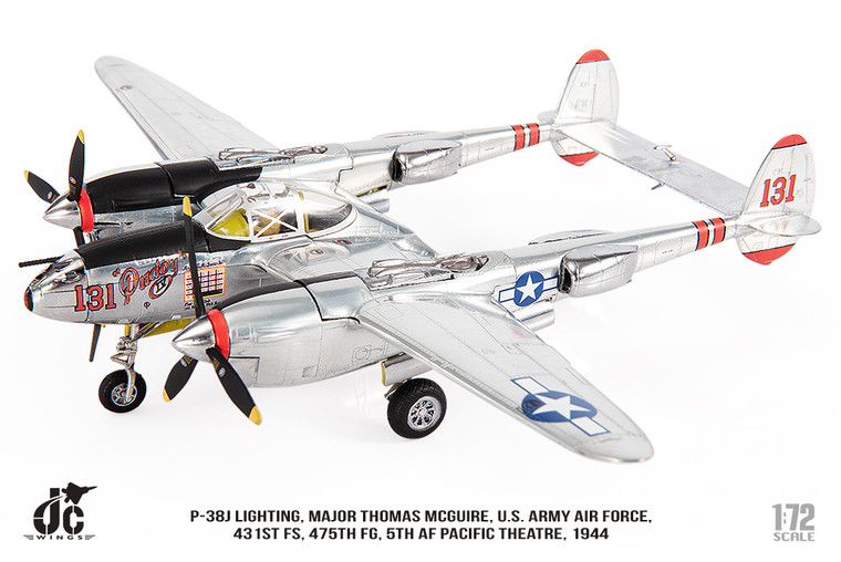 JC Wings P-38J Lighting Major Thomas McGuire U.S. Army Air Force 431st FS 475th FG 5th AF 1944 JCW-72-P38-002 1:72