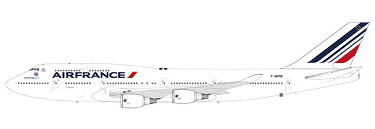 JC Wings Air France B747-400 F-GITD "Air France Loves 747" (Flaps Down) JC2AFR214A 1:200