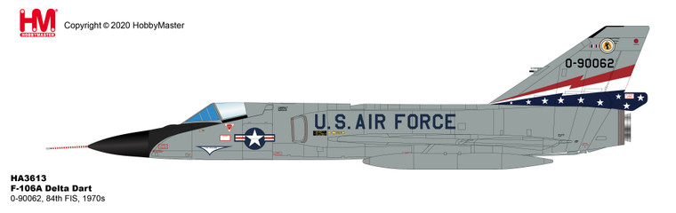 Hobby Master F-106A Delta Dart HA3613W 84th FIS, 1970s 1:72