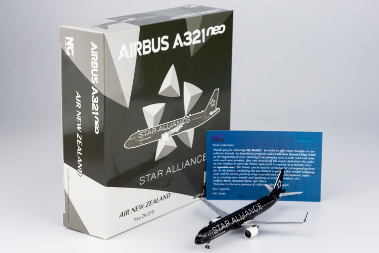 NG Model Air New Zealand Star Alliance (black) A321neo ZK-OYB