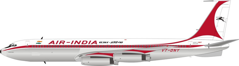 Inflight200 AIR INDIA Boeing 707-437 VT-DNY plus stand POLISHED FINISH RM2009P 1:200