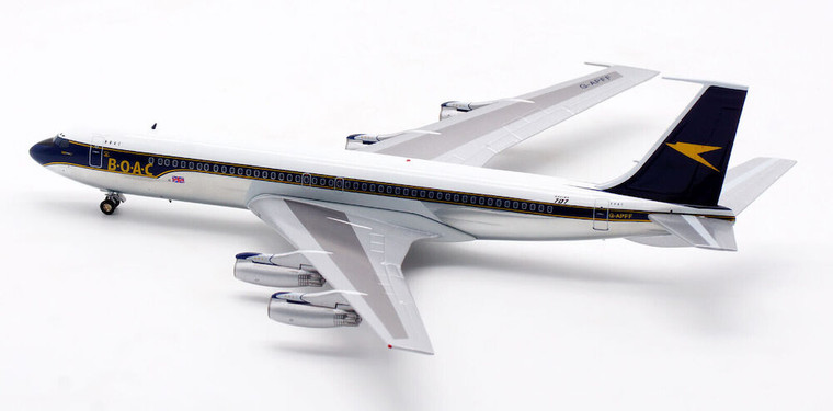 航空機・ヘリコプター HERPA 1/200 B707-436 BOAC G-APFC Inflight200 BOAC G-APFF Boeing 707-436 with stand and collectors