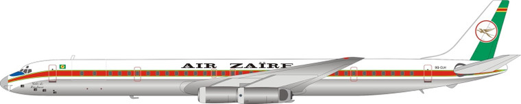 Inflight200 Air Zaire 9Q-CLH McDonnell Douglas DC-8-63(F) with stand IF863QC1122P 1:200