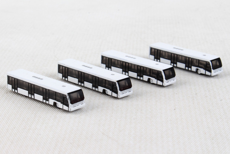 HERPA AIRPORT BUS SET (4) 1/500