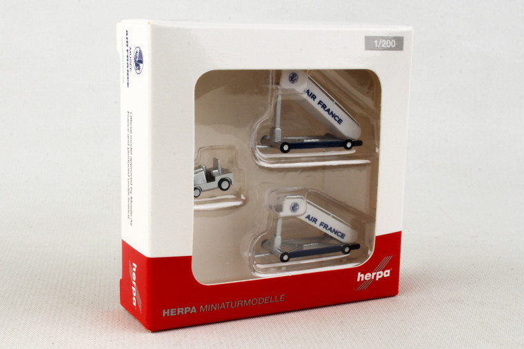 HERPA AIR FRANCE HISTORIC PASSENGER STAIRS W/TRACTOR 1/200