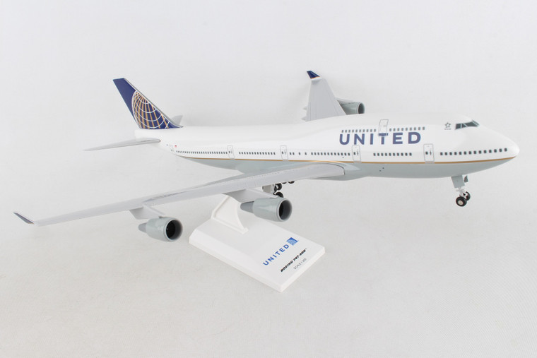 Skymarks UNITED 747-400 1/200 W/GEAR POST CO MERGER