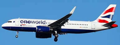 BritishAirways　エアバスA320 1/200 Gemini www.JetCollector.com: British Airways A320 OneWorld, w/stand