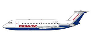 Jet-X 1/400 JXM129 A380QC BRANIFF ライトブルー Gemini Jets Braniff BAC 111-200 GJBNF2270 Scale 1:400