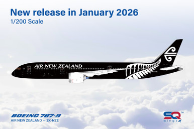 SQ Wings AIR NEW ZEALAND B787-9 ZK-NZE All Black livery L2182
