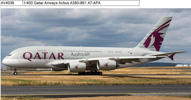☆Qatar Airways A380-800　ノーマル塗装 Aviation400 Qatar Airways Airbus A380-861 A7-APA detachable gear
