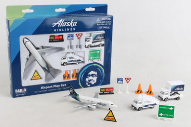 ALASKA AIRLINES AIRPORT PLAY SET NEW LIVERY - Diecast Airplane Store