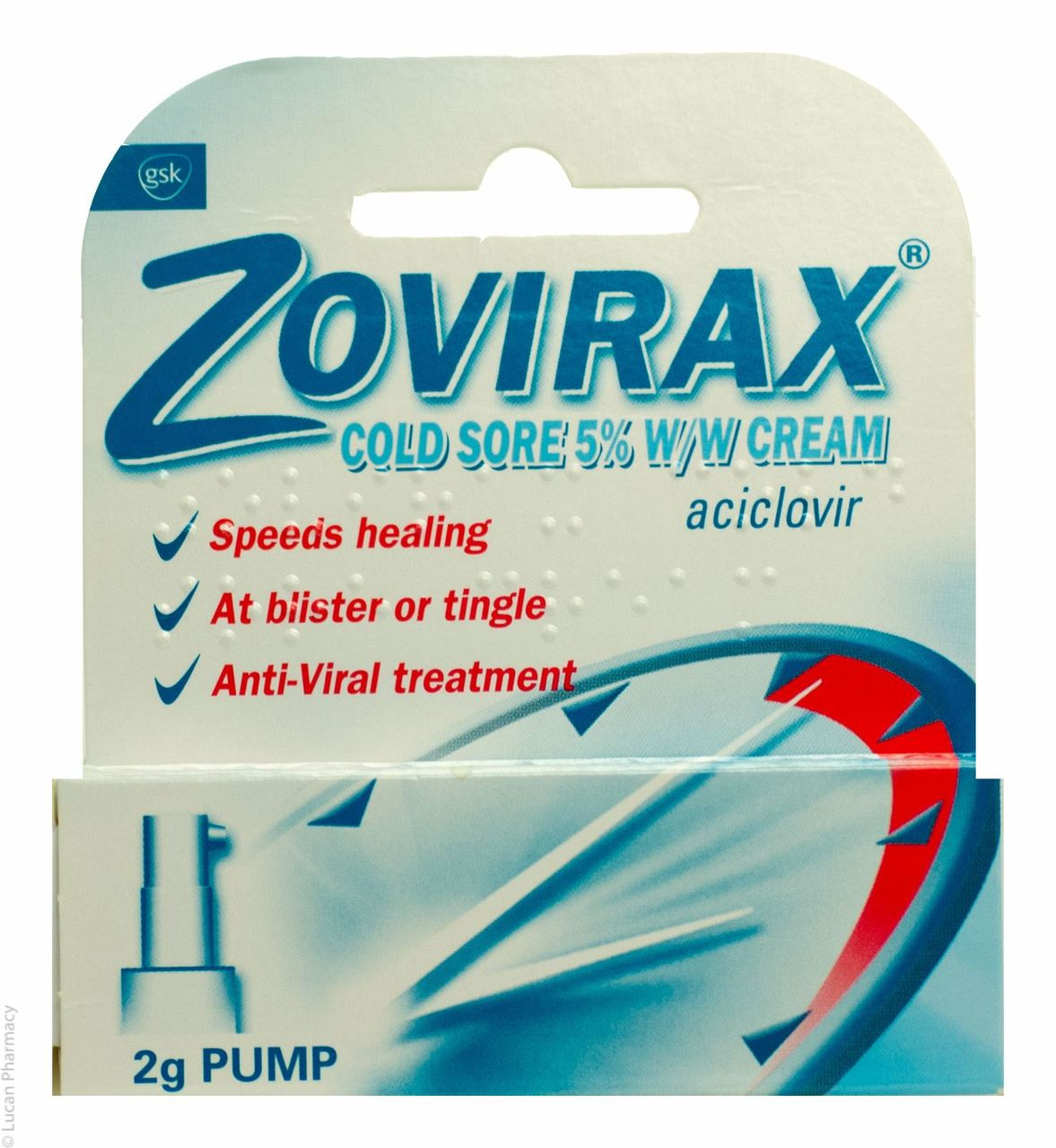 Zovirax® Cold Sore 5% w/w Cream 2g Pump - Lucan Village Pharmacy