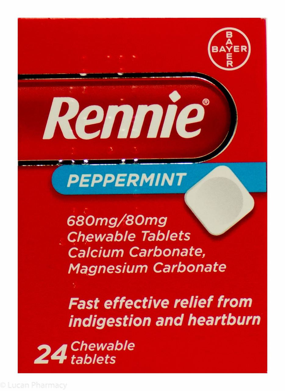 Rennie® Peppermint 24 Chewable Tablets - Lucan Village Pharmacy