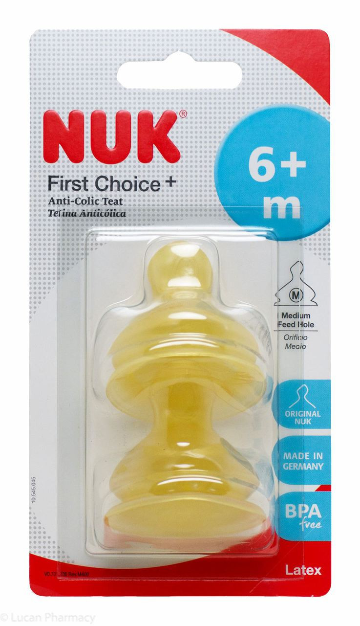 Nuk wide hot sale neck latex teat